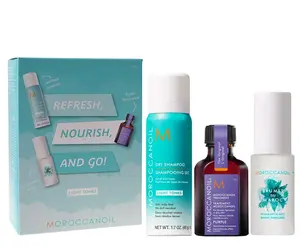 Dárková sada pro osvěžení a vyživení světlých odstínů vlasů Moroccanoil Refresh Nourish And Go + dárek zdarma