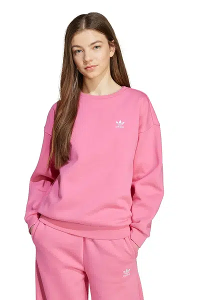 Dětská mikina adidas Originals růžová barva, hladká, JX2749