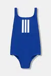 Jednodílné dětské plavky adidas Performance tmavomodrá barva, JX5644