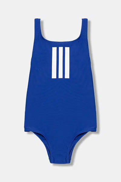 Jednodílné dětské plavky adidas Performance tmavomodrá barva, JX5644