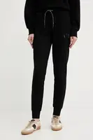 Bavlněné tepláky Armani Exchange dámské, černá barva, XW000986 AF16114