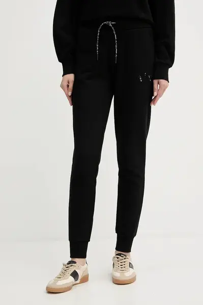 Bavlněné tepláky Armani Exchange dámské, černá barva, XW000986 AF16114