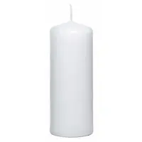 Válcová svíčka bílá, 15 cm