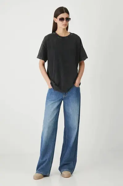 Bavlněné tričko Medicine dámské, šedá barva