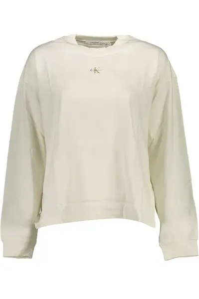 Bílé dámské tričko s dlouhým rukávem Calvin Klein