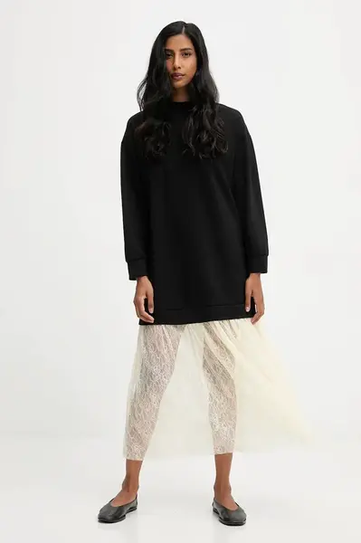 Šaty Answear.LAB černá barva, midi