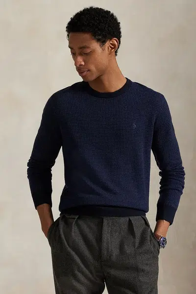 Vlněný svetr Polo Ralph Lauren pánský, šedá barva, 710949280