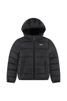 Dětská bunda Levi's SHERPA LINED MDWT PUFFER černá barva, 8EN628