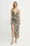 Šaty Just Cavalli béžová barva, mini, přiléhavé, 78PAO932 JS457