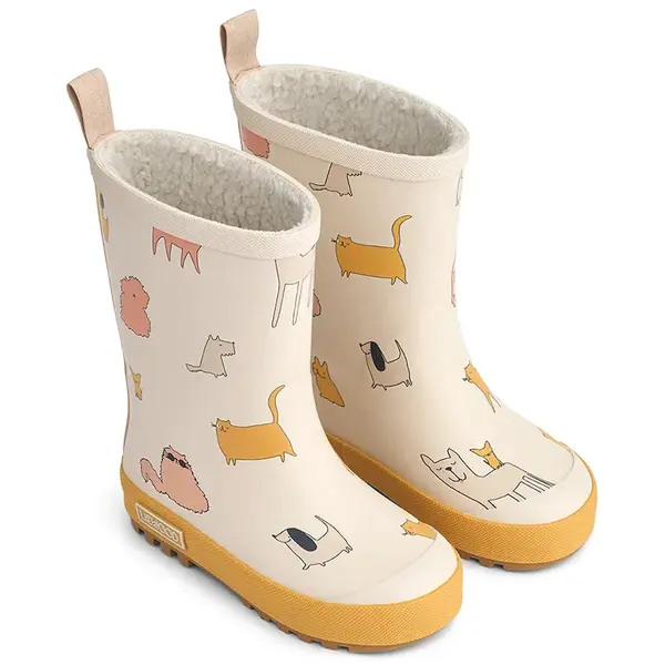 Dětské holínky Liewood Mason Thermo Rainboot béžová barva, LW13043