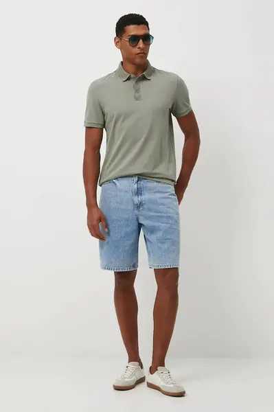 Polo tričko Medicine pánské, zelená barva