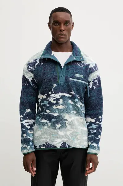 Sportovní mikina Columbia Helvetia II černá barva, vzorovaná, 2098461