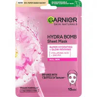 Garnier Oživující textilní maska s výtažkem ze sakury Skin Naturals (Hydra Bomb Sheet Mask) 28 g