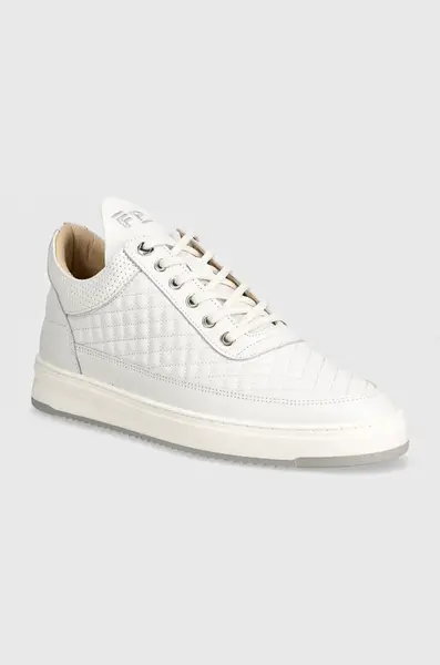 Kožené tenisky Filling Pieces Low Top bílá barva, 10100151901