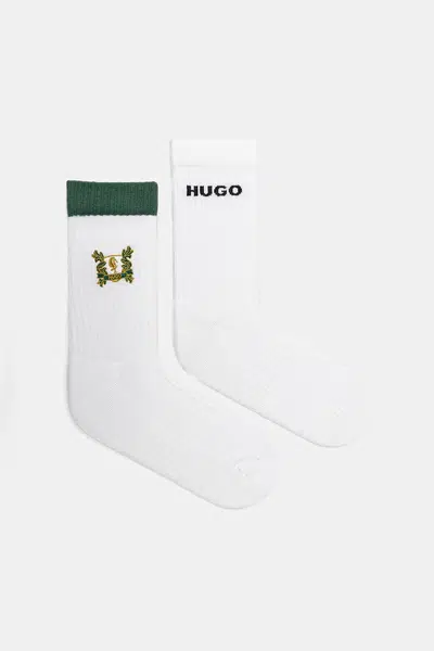 Ponožky HUGO 2-pack bílá barva, 50543173