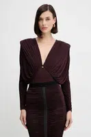 Body Elisabetta Franchi dámské, vínová barva, BO00556E2