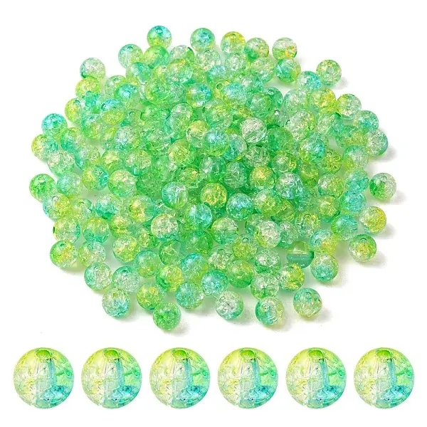 50G Transparent Crackle Acrylic Beads