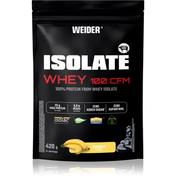 Weider Isolate Whey 100 CFM syrovátkový izolát příchuť Banana 420 g