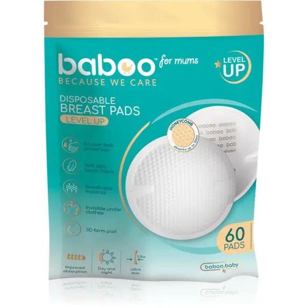 Baboo Disposable Breast Pads jednorázové vložky do podprsenky 60 ks