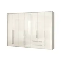 Sedmidveřová skříň tiana-béžová - p76b/pn s osvětlením