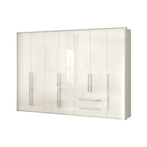 Sedmidveřová skříň tiana-béžová - p76b/pn s osvětlením