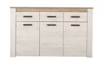 Široká komoda henry - dub bílý/dub šedý