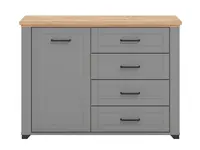 Kombinovaná komoda lotta - šedá/dub artisan