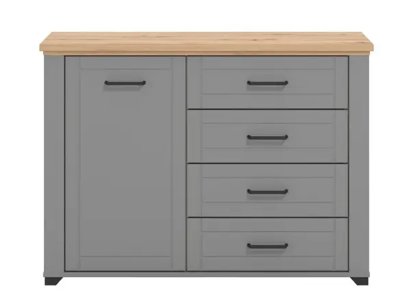 Kombinovaná komoda lotta - šedá/dub artisan