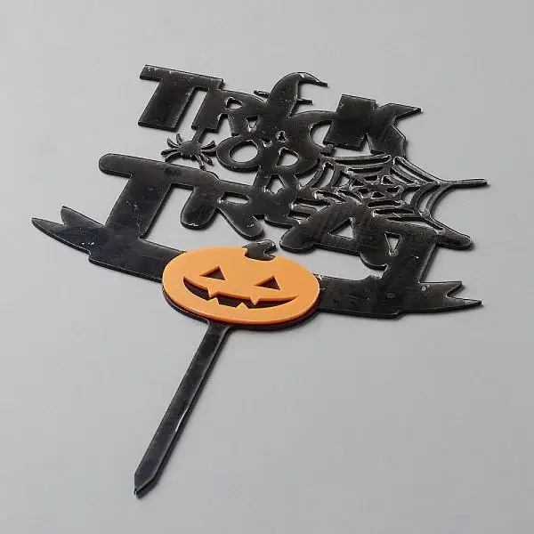 Acrylic Pumpkin & Word Cake Insert Card Decoration