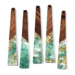 Transparent Resin & Walnut Wood Big Pendants