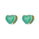Heart Shape Golden 304 Stainless Steel Hoop Earrings