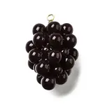 Grape Brass Acrylic Pendants