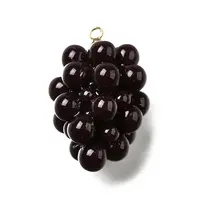 Grape Brass Acrylic Pendants