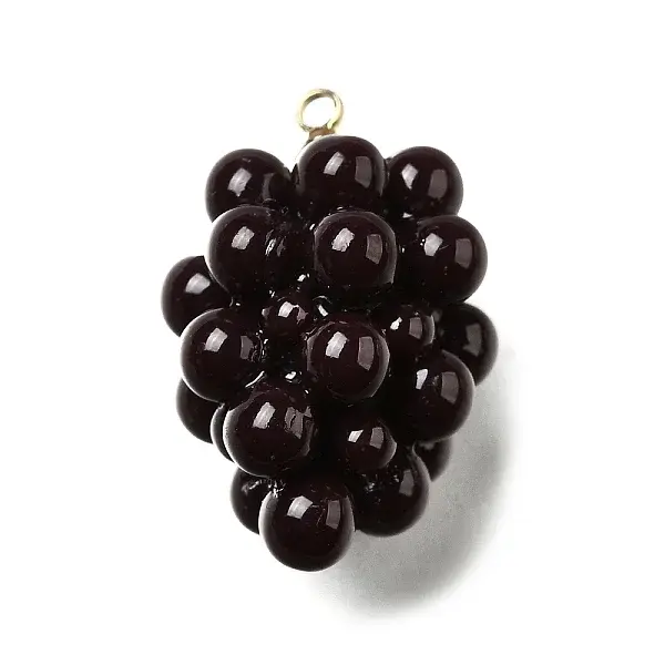 Grape Brass Acrylic Pendants
