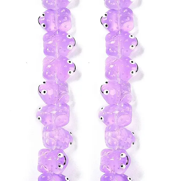 Transparent Glass Enamel Beads Strands