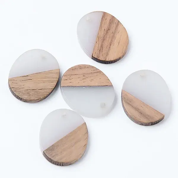 Resin & Walnut Wood Pendants