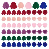 60Pcs 6 Colors Flocky Acrylic Beads