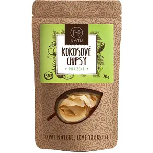NATU Kokosové chipsy BIO kokosové chipsy v BIO kvalitě příchuť Roasted 70 g