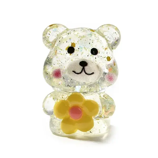 Transparent Resin Little Bear Ornament