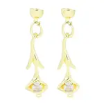 Brass Pave Clear Cubic Zirconia Fold Over Clasps