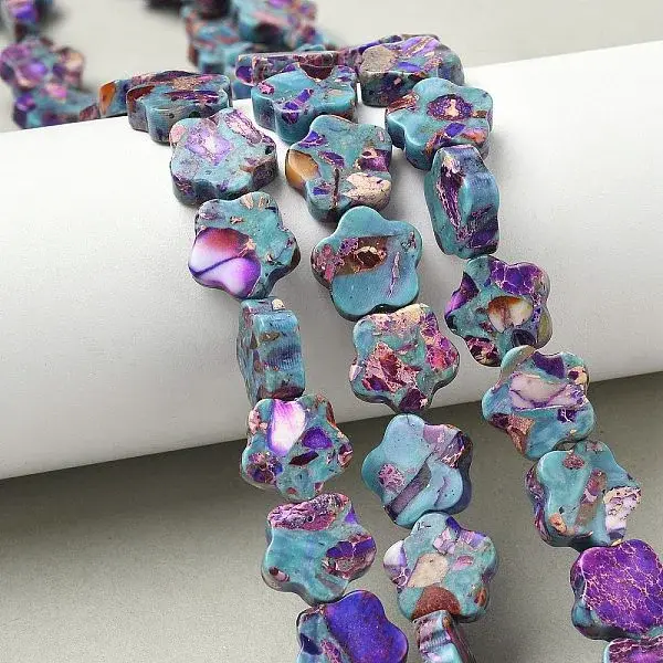 Dyed Synthetic Imperial Jasper Beads Strands