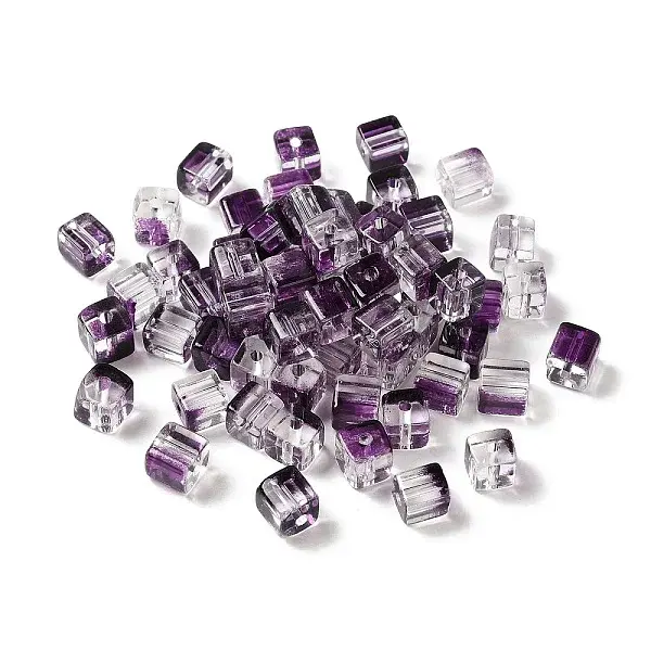 Two Tone Transparent Glass Beads
