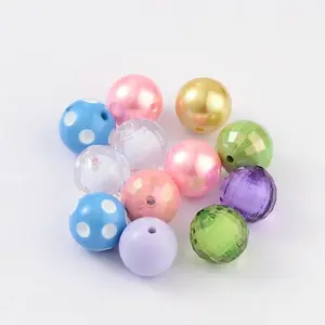 Round Chunky Acrylic Bubblegum Ball Beads