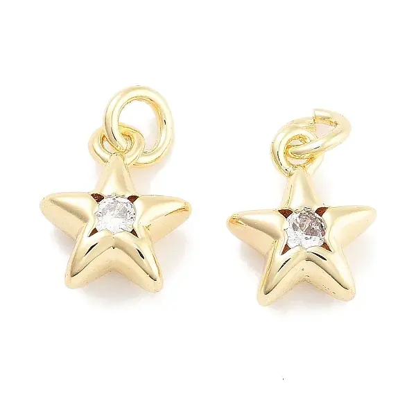 Brass with Cubic Zirconia Pendants