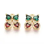 Brass Micro Pave Cubic Zirconia Charms