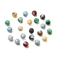 Opaque Spray Painted Glass Beads