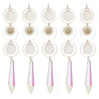 AB Color Plated Crystal Cone Big Pendant Decorations