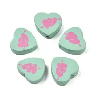 Spray Painted Maple Wood Beads