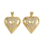 Brass Micro Pave Clear Cubic Zirconia Pendants