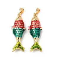 Sea Animals Brass Enamel Pendants